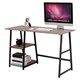 Стол на металлокаркасе BRABIX "LOFT CD-006", 1200х500х730 мм, 2 полки, цвет морёный дуб, 641224 641224