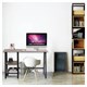 Стол на металлокаркасе BRABIX "LOFT CD-006", 1200х500х730 мм, 2 полки, цвет морёный дуб, 641224 641224