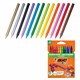Мелки пластиковые BIC "Plastidecor", 12 цветов, ультрапрочные, круглые, картонная упаковка, подвес, 945764 222900