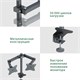 Кронштейн для двух мониторов К-502 VESA 75х75-100х100, 17"-32", до 16 кг, РЭМО, 4603225012979, 960059 457775