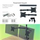 Кронштейн для двух мониторов К-502 VESA 75х75-100х100, 17"-32", до 16 кг, РЭМО, 4603225012979, 960059 457775