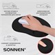 Коврик для мыши с подушкой под запястье SONNEN, полиуретан + лайкра, 250х220х20мм, черный, 513299 513299