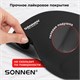 Коврик для мыши с подушкой под запястье SONNEN, полиуретан + лайкра, 250х220х20мм, черный, 513299 513299