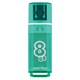 Флеш-диск 8 GB, SMARTBUY Glossy, USB 2.0, зеленый, SB8GBGS-G 512179