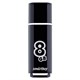 Флеш-диск 8 GB, SMARTBUY Glossy, USB 2.0, черный, SB8GBGS-K 512177