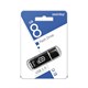 Флеш-диск 8 GB, SMARTBUY Glossy, USB 2.0, черный, SB8GBGS-K 512177