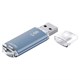 Флеш-диск 8 GB, SMARTBUY V-Cut, USB 2.0, металлический корпус, синий, SB8GBVC-B 512182