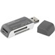 Картридер DEFENDER Ultra Swift, USB 2.0, порты SD, MMC, TF, M2, XD, MS, 83260 512029