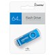Флеш-диск 64 GB SMARTBUY Twist USB 2.0, синий, SB064GB2TWB 513910