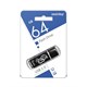 Флеш-диск 64 GB, SMARTBUY Glossy, USB 2.0, черный, SB64GBGS-K 512795