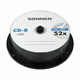 Диски CD-R SONNEN, 700 Mb, 52x, Cake Box (упаковка на шпиле) КОМПЛЕКТ 25 шт., 513531 513531