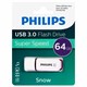 Флеш-диск 64 GB PHILIPS SNOW, разъем USB 3.0, фиолетовый, FM64FD75B/97 514085