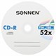 Диски CD-R SONNEN, 700 Mb, 52x, Cake Box (упаковка на шпиле) КОМПЛЕКТ 100 шт., 513533 513533