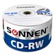 Диски CD-RW SONNEN 700 Mb 4-12x Bulk (термоусадка без шпиля), КОМПЛЕКТ 50 шт., 512578 512578