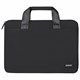 Сумка портфель HEIKKI ULTRA (ХЕЙКИ) с отделением для ноутбука 15,6", Total black, черная, 28х39х3 см, 272609 272609
