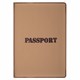 Обложка для паспорта, мягкий полиуретан, "PASSPORT", коричневая, STAFF, 238406 238406