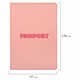Обложка для паспорта, мягкий полиуретан, "PASSPORT", нежно-розовая, STAFF, 238403 238403