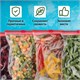 Пакеты для заморозки продуктов, 1 л, КОМПЛЕКТ 100 шт., с замком-застежкой (слайдер), LAIMA 608910