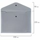 Папка-конверт с кнопкой СЕРЕБРИСТАЯ BRAUBERG "SILVER", А4, непрозрачная, ПРОЧНАЯ 0,2 мм, 272884 272884