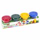 Пластилин-тесто для лепки BRAUBERG KIDS, 4 цвета, 200 г, яркие классические цвета, крышки-штампики, 106714 106714