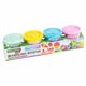 Пластилин-тесто для лепки BRAUBERG KIDS, 4 цвета, 560 г, пастельные цвета, крышки-штампики, 106717 106717