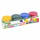 Пластилин-тесто для лепки BRAUBERG KIDS, 4 цвета, 560 г, яркие классические цвета, крышки-штампики, 106715 106715