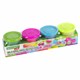 Пластилин-тесто для лепки BRAUBERG KIDS, 4 цвета, 560 г, яркие неоновые цвета, крышки-штампики, 106716 106716