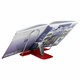 Подставка для книг и учебников BRAUBERG LINE+, металлическая, красная, европодвес, 238070 238070