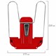 Подставка для книг и учебников BRAUBERG LINE+, металлическая, красная, европодвес, 238070 238070