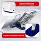 Подставка для книг и учебников BRAUBERG LINE+, металлическая, синяя, европодвес, 238071 238071