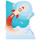 Подставка-держатель для книг и учебников фигурная BRAUBERG KIDS "Cosmo" раздвижная, металлическая, 238068 238068