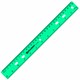 Линейка пластиковая 30 см, BRAUBERG "Crystal", тонированная, ассорти, 210291 210291