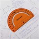 Транспортир 10 см гибкий BRAUBERG "FLEX", пластиковый, 180 градусов, ассорти, европодвес, 210676 210676