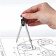 Готовальня BRAUBERG "Architect", 4 предмета: циркуль 135 мм, держатель для карандашей, точилка, грифель, 210657 210657