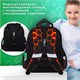 Ранец BRAUBERG KIDS STANDARD, 2 отделения, Fire split, 3D-панель, 36х28х14 см, 273147 273147