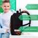 Ранец BRAUBERG KIDS STANDARD, 2 отделения, Fire split, 3D-панель, 36х28х14 см, 273147 273147