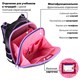 Ранец BRAUBERG SHINY, 2 отделения, с брелком, Pretty face, 38х28х14 см, 273142 273142