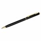 Ручка подарочная шариковая BRAUBERG "Slim Black", корпус черный, узел 1 мм, линия письма 0,7 мм, синяя, 141402 141402