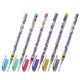Ручки гелевые ЮНЛАНДИЯ, НАБОР 6 ЦВЕТОВ, МЕТАЛЛИК, с печатью, узел 0,7 мм, линия письма 0,5 мм, 142801 142801