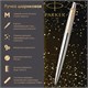 Ручка шариковая PARKER "Jotter Core Stainless Steel GT", корпус серебро, позолота, синяя, 1953182 142376