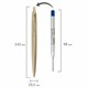 Ручка шариковая PARKER "Jotter XL Monochrome Gold GT", корпус золотой, нержавеющая сталь, синяя,2122754 143764