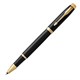 Ручка-роллер PARKER "IM Core Black Lacquer GT", черный глянцевый лак, позолота, черная, 1931659 142532