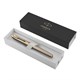 Ручка-роллер PARKER "IM Core Brushed Metal GT", серебристый матовый лак, позолота, черная, 1931663 142541