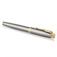 Ручка-роллер PARKER "IM Core Brushed Metal GT", серебристый матовый лак, позолота, черная, 1931663 142541