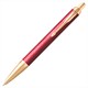 Ручка шариковая PARKER "IM Premium Red GT", корпус красный лак, позолоченные детали, синяя, 2143644 143857