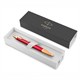 Ручка шариковая PARKER "IM Premium Red GT", корпус красный лак, позолоченные детали, синяя, 2143644 143857