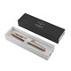 Ручка перьевая PARKER "IM Core Brushed Metal GT", серебристый матовый лак, позолота, синяя, 1931649 142540