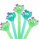 Ручка с топпером шариковая ЮНЛАНДИЯ "Цветущий кактус", корпус ассорти, СИНЯЯ, пишущий узел 0,7 мм, 143781 143781