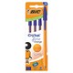 Ручки шариковые BIC "Orange Original", НАБОР 4 шт., СИНИЕ, узел 0,8 мм, линия письма 0,3 мм, пакет, 8308521 141308