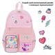 Рюкзак BRAUBERG PASTEL с термонашивками в комплекте, "Anime kitten", персиковый, 40х29х14 см, 272065 272065